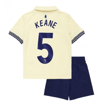 Billige Fotballdrakt Everton Michael Keane #5 Replika Bortedraktsett Barn 2025-26 Kortermet (med bukser)